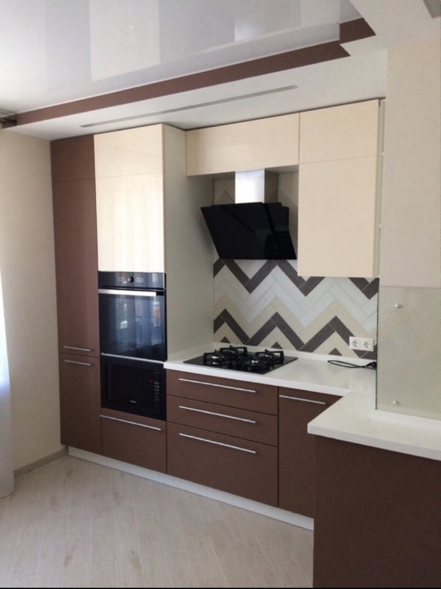 Кухня икеа темный низ светлый верх