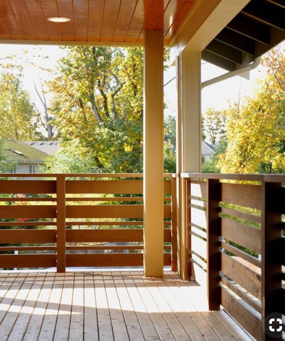 Современный забор и терраса