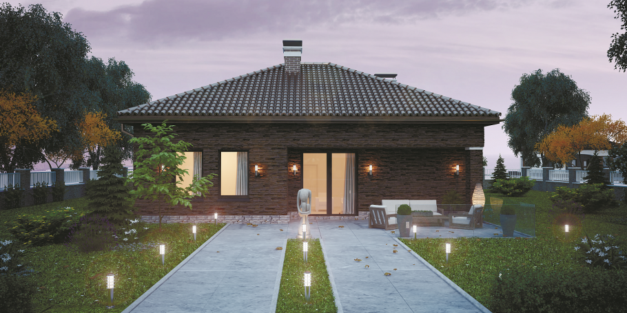 Ландшафт стиль хайтек освещение