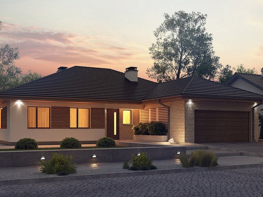 Декоративное освещение загородного дома