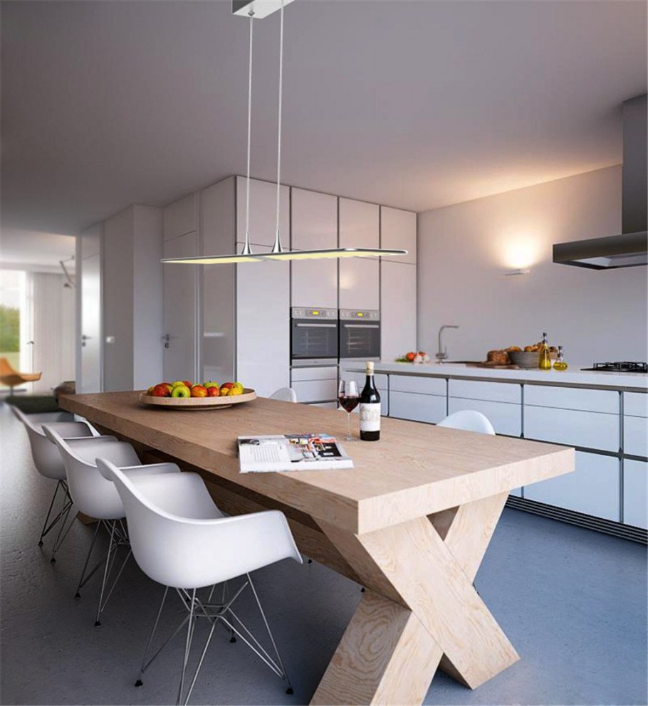 Современный интерьер кухни столовой