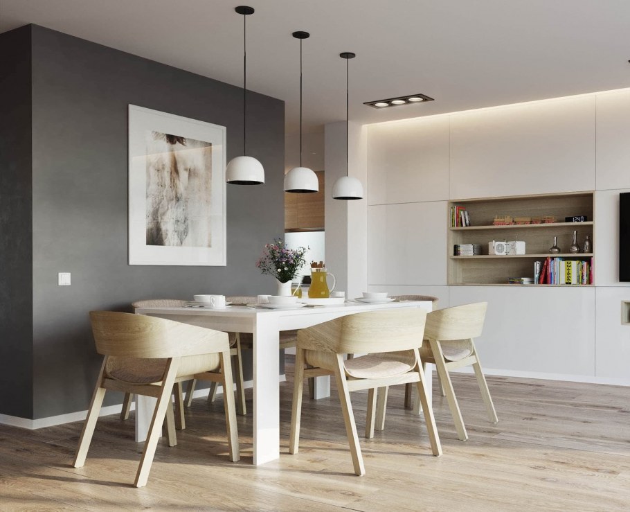 Стильная кухня столовая