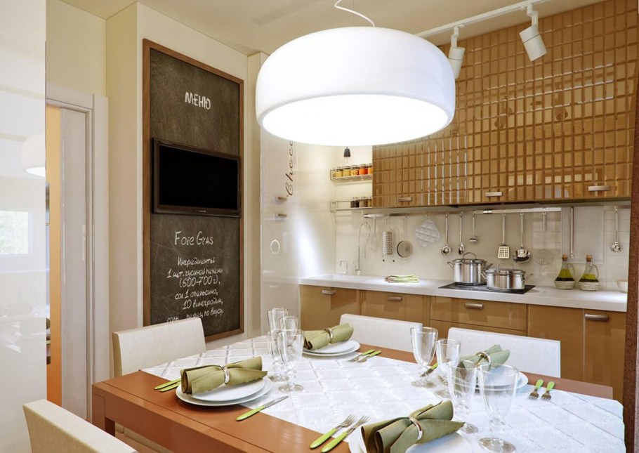 Светильники для обеденной зоны на кухне