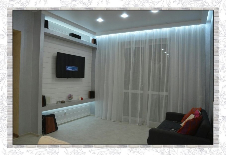 Двухуровневые натяжные потолки