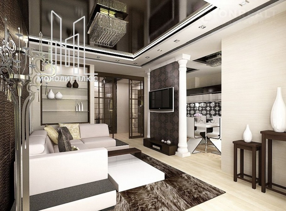 Дизайнерские проекты квартир трехкомнатной