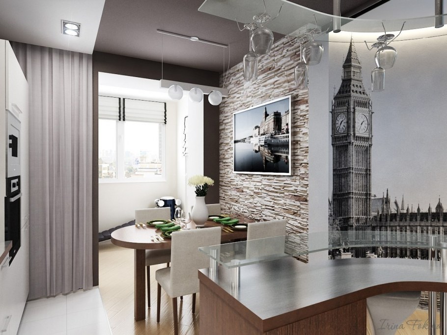 Дизайн проект однокомнатной квартиры