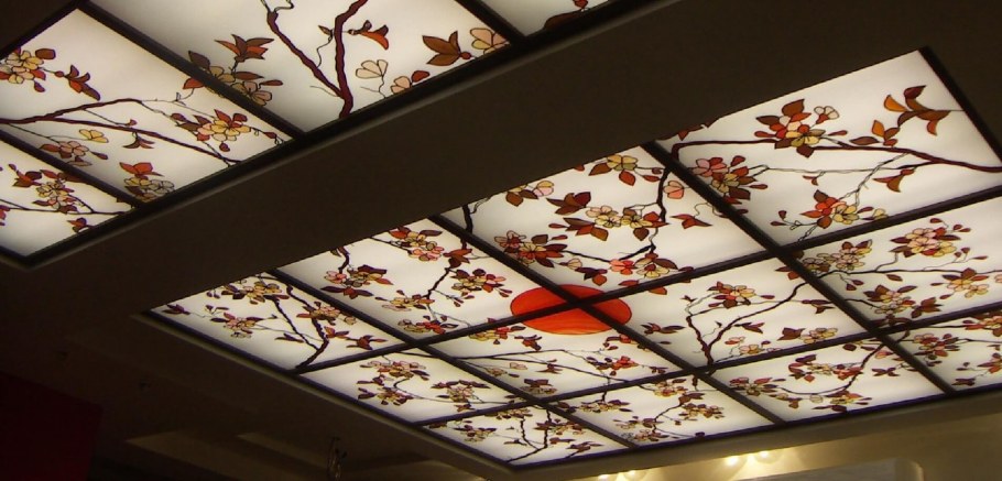 Подвесной потолок в японском стиле