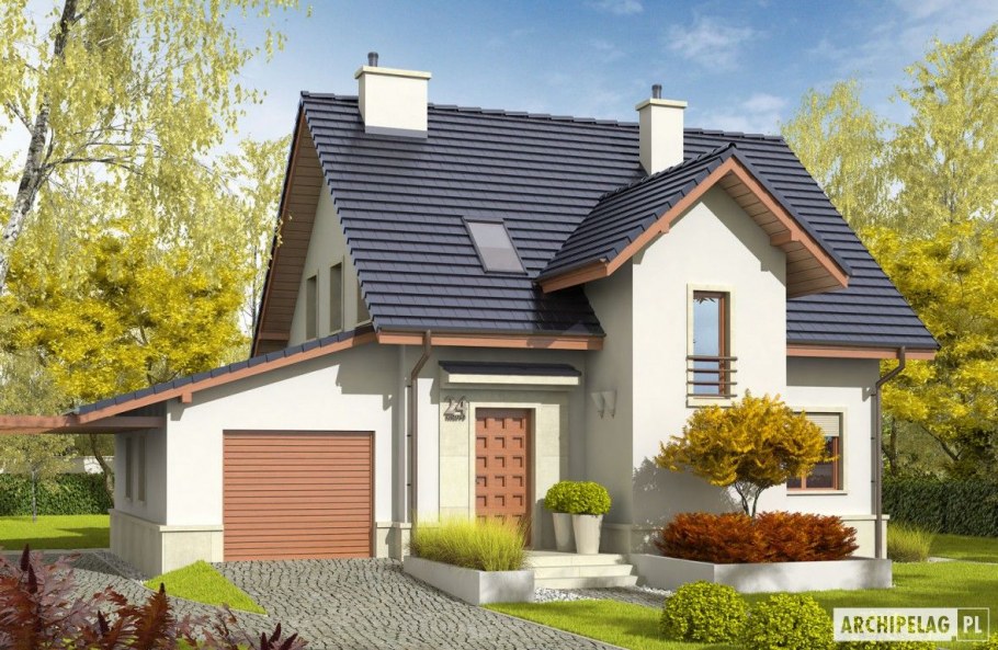 Дом 80 кв.м двухэтажный с мансардой из газобетона