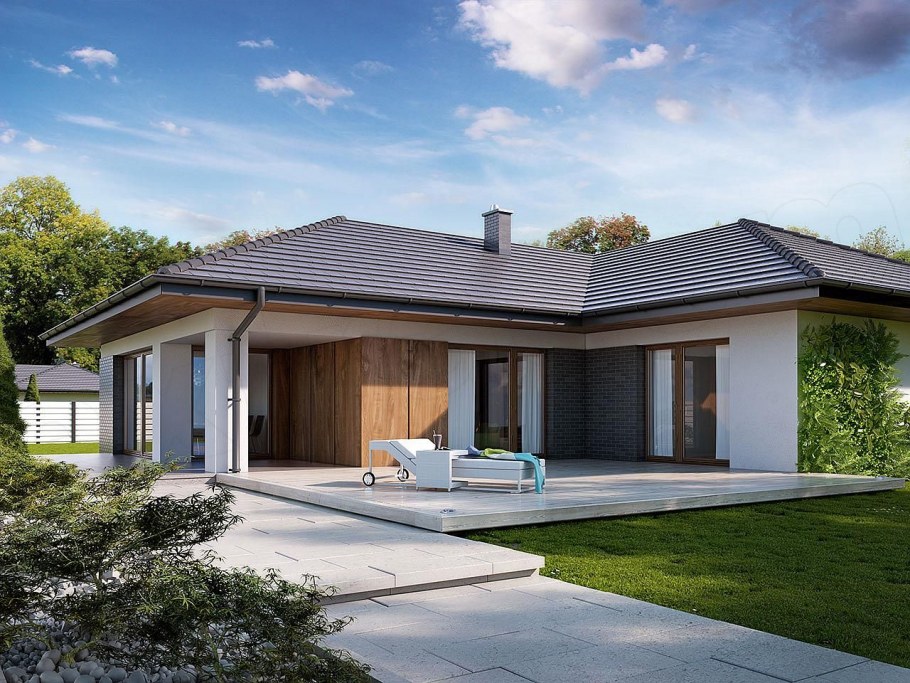 Одноэтажный дом 100 м2 Модерн