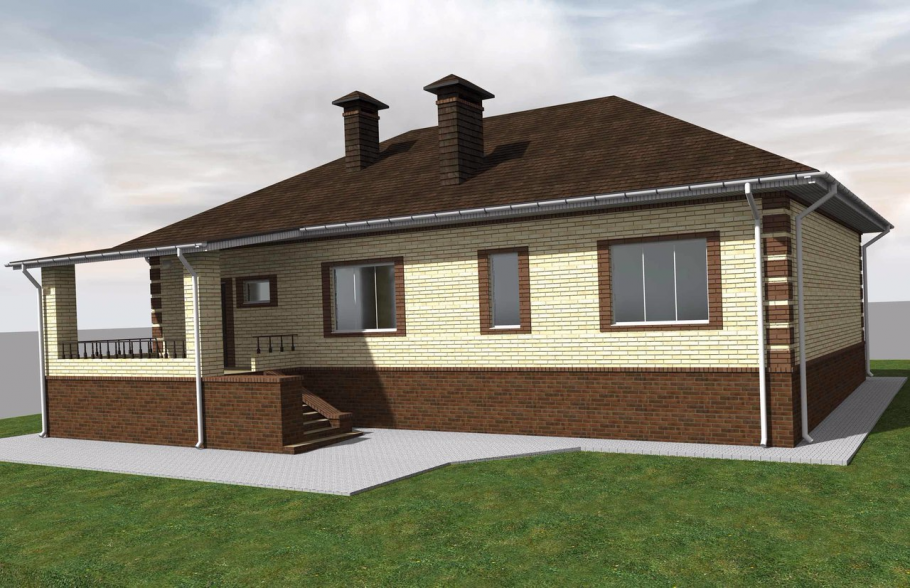 Проекты домов из блоков одноэтажные