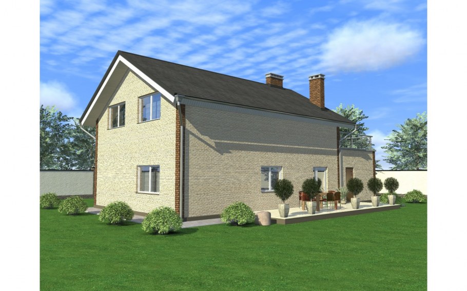 Проекты домов из теплоблоков до 150 кв.м с мансардой и гаражом