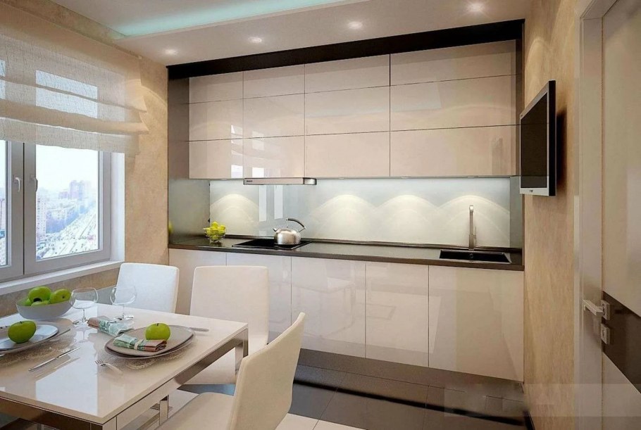 Современная кухня в светлых тонах