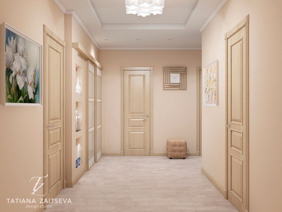 Светлые двери в интерьере