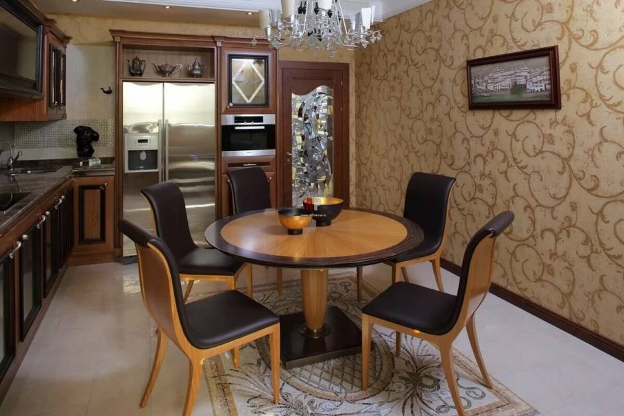 Кухня в коричневых тонах