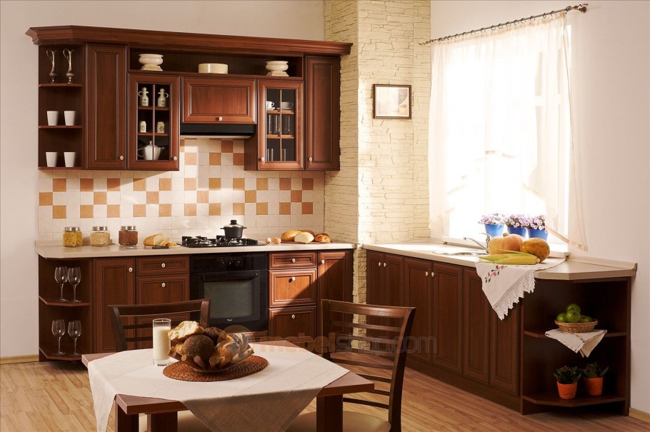 Коричневые кухни