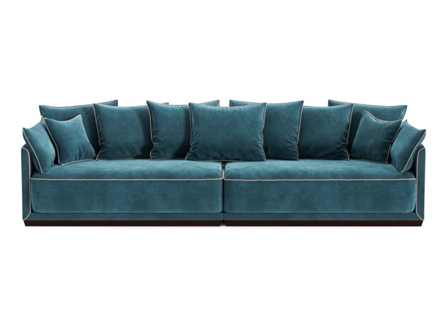 Прямой диван Габриэль серого цвета