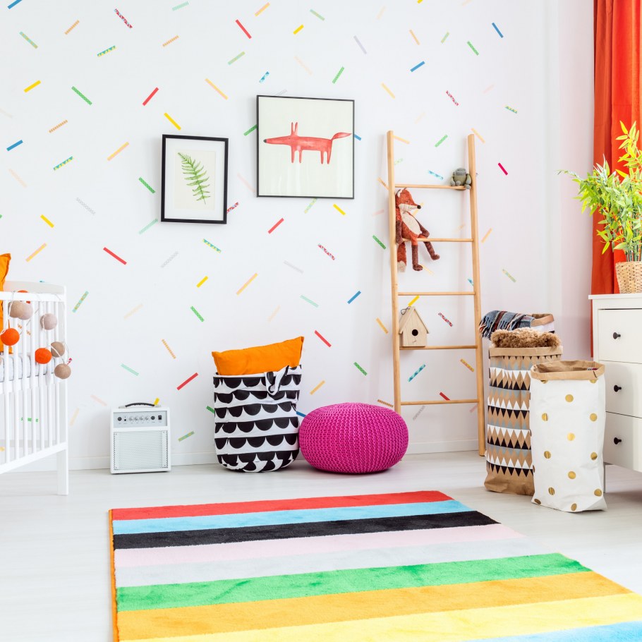 Фреска в интерьере детской комнаты