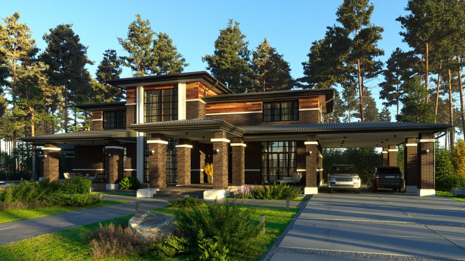 Дом в стиле Райта 200-250 кв.м