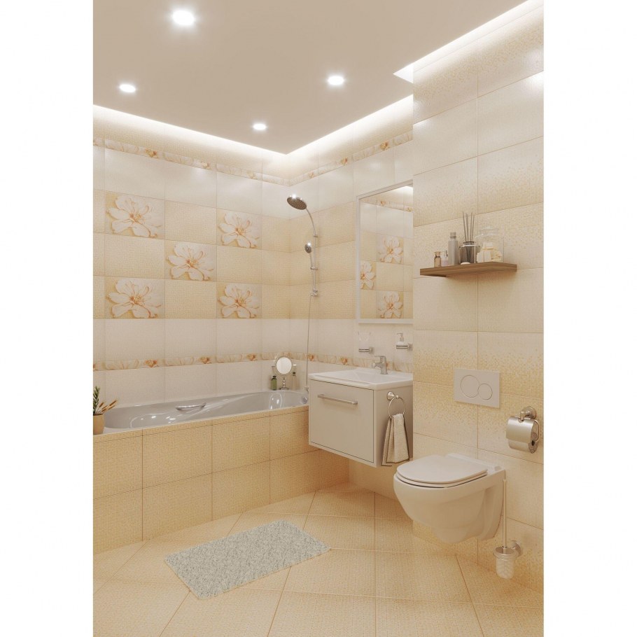 Цветочное панно для ванной