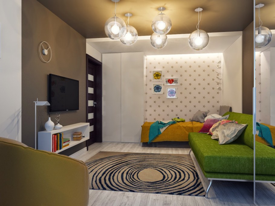 Интерьер однушки с ребенком