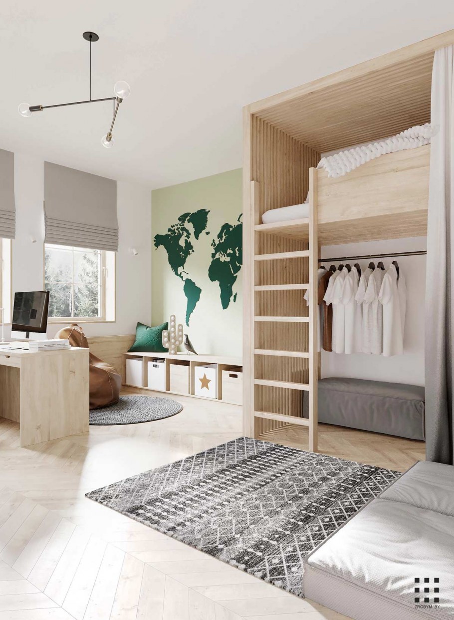 Детский уголок в однокомнатной квартире