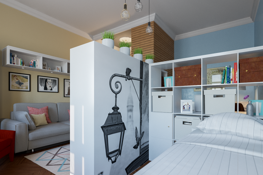 Двухэтажная детская комната в квартире