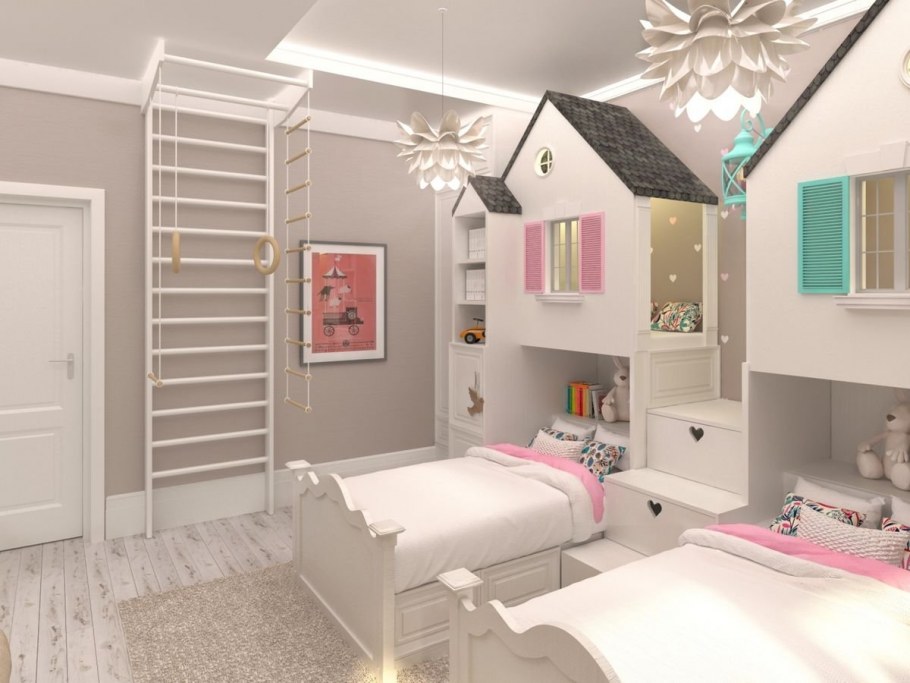 Интерьер комнаты для двух девочек