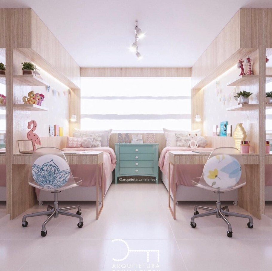 Проект детской комнаты для двух девочек