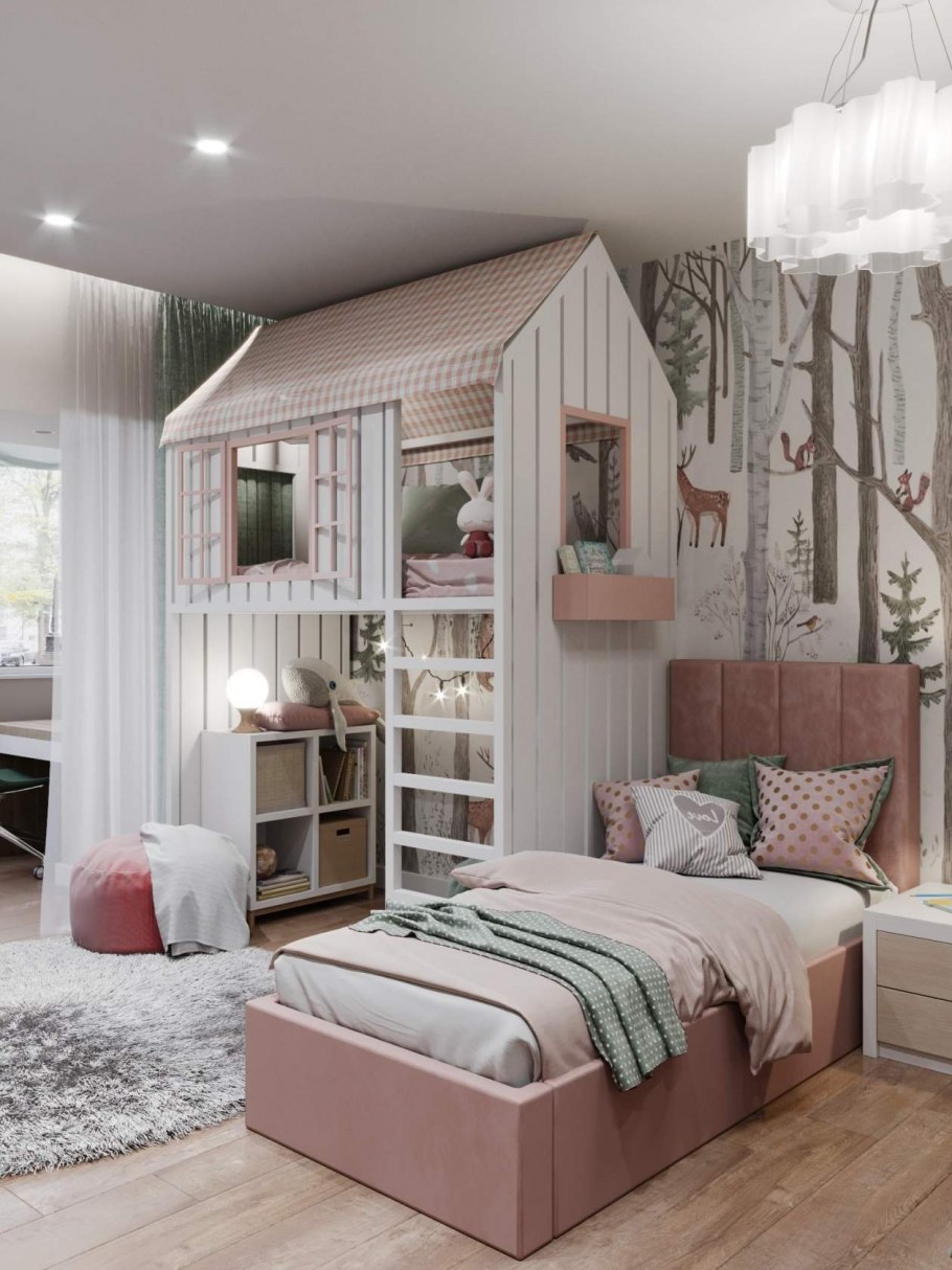 Спальня для двух девочек разного возраста