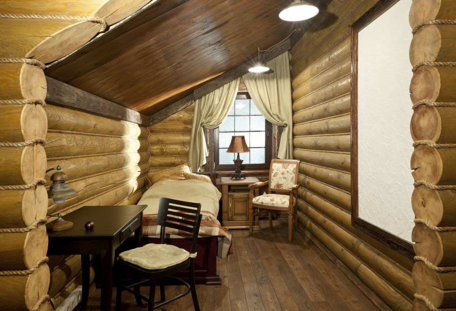 Интерьер в деревянном доме
