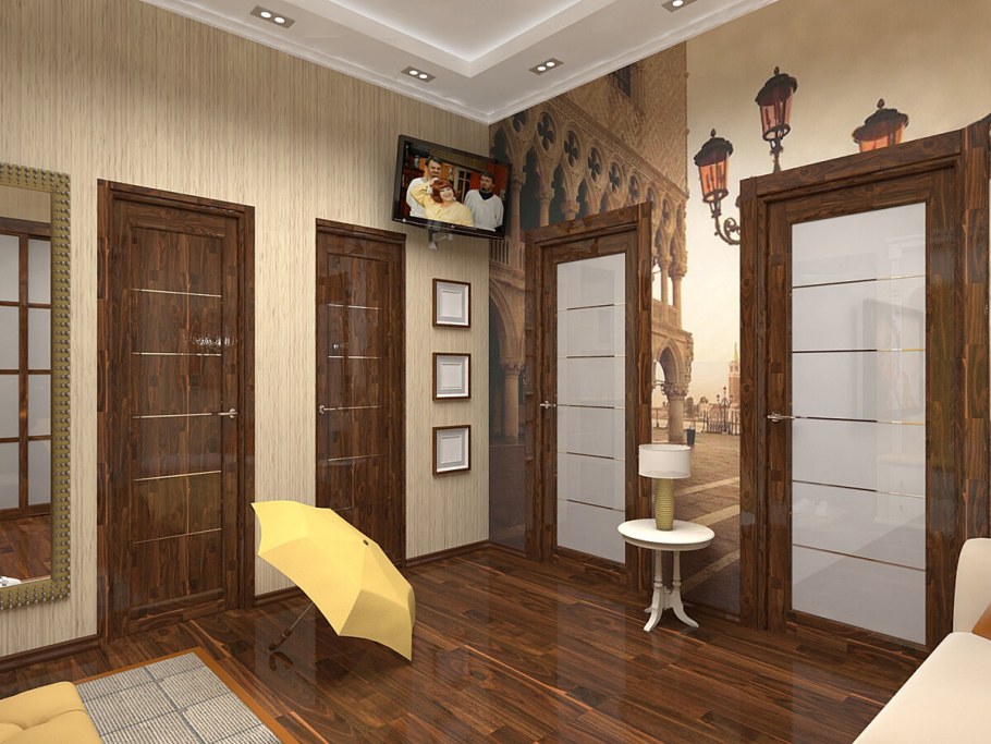 Сочетание дверей и пола