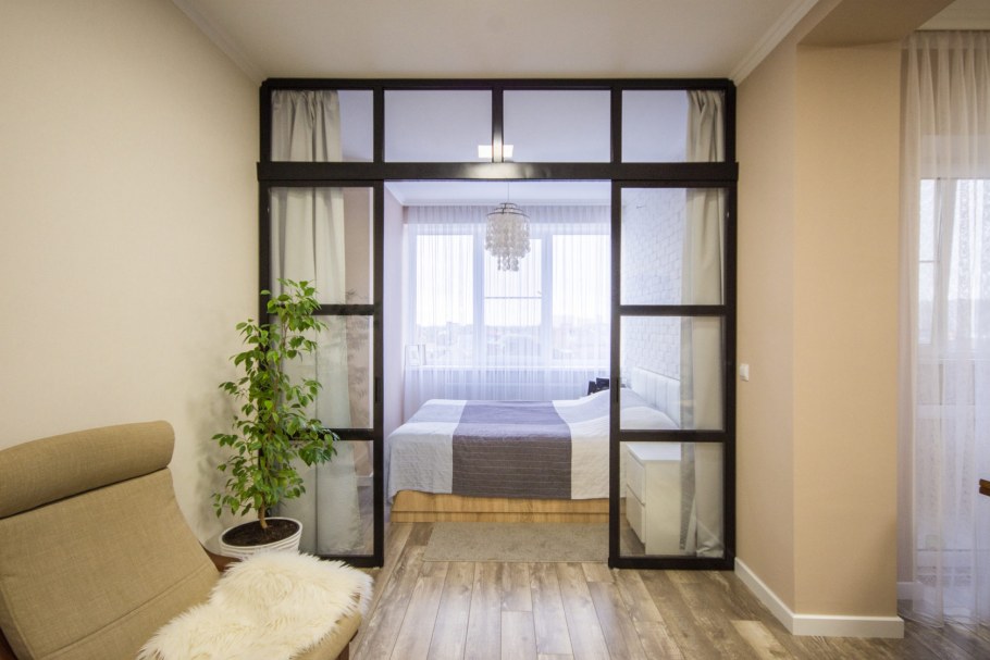 Гардеробная с эркером