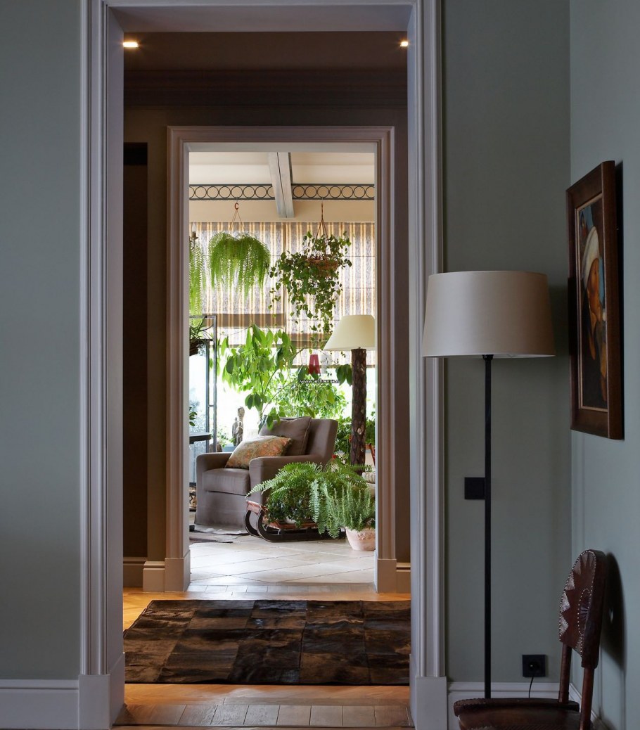 Раздвижные двери между кухней и гостиной