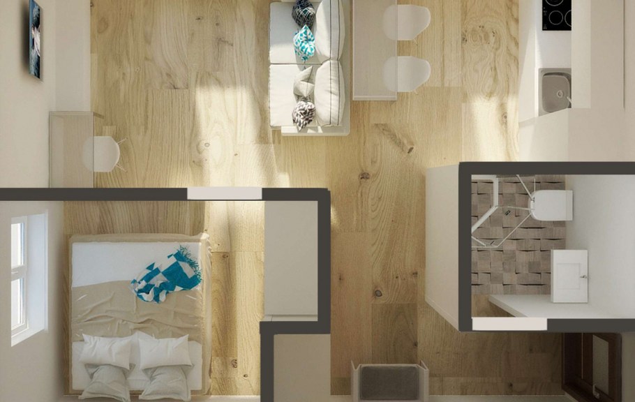 Интерьер гостинной 18кв м