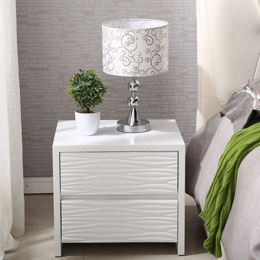 Белоснежная прикроватная тумбочка т007 anyhomeru