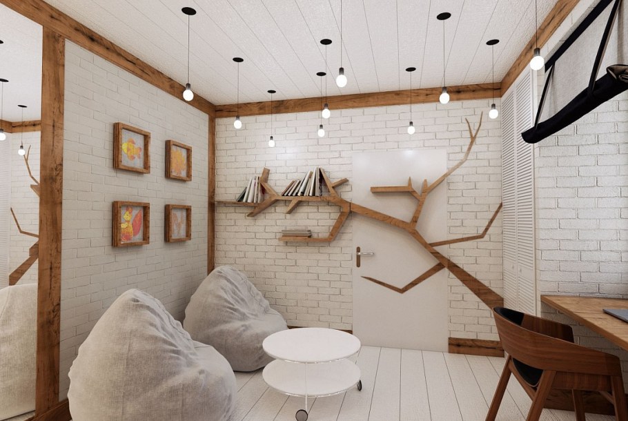 Панно из деревянных реек