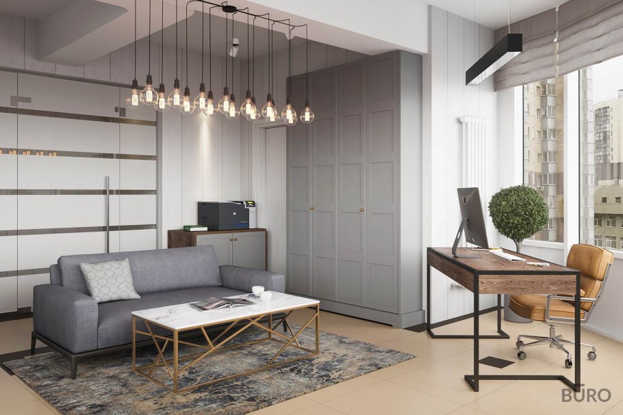 Небольшой офис в стиле лофт