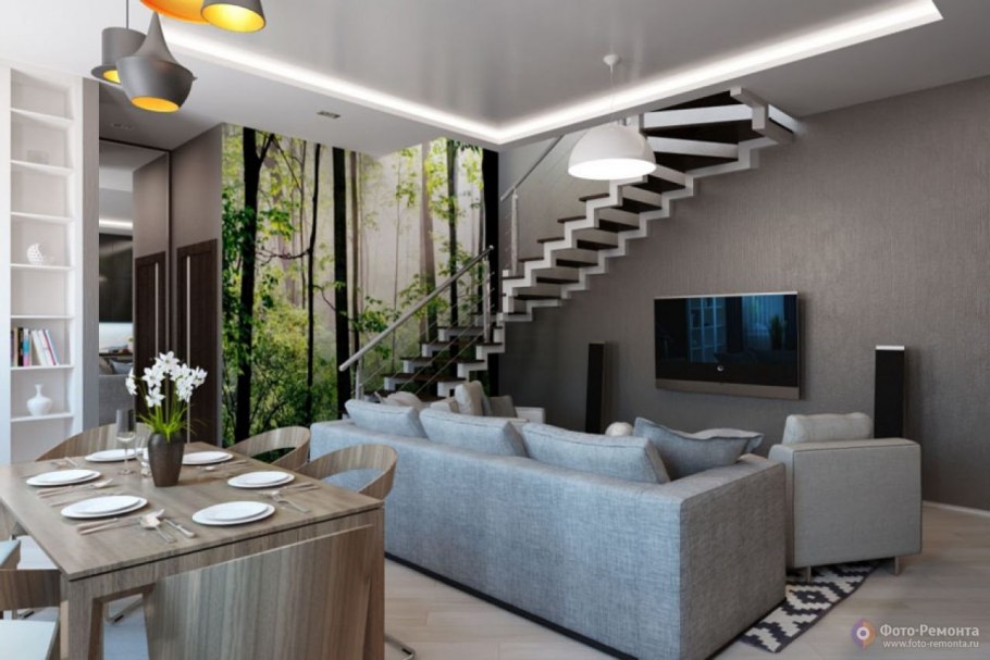 Гостиная в таунхаусе
