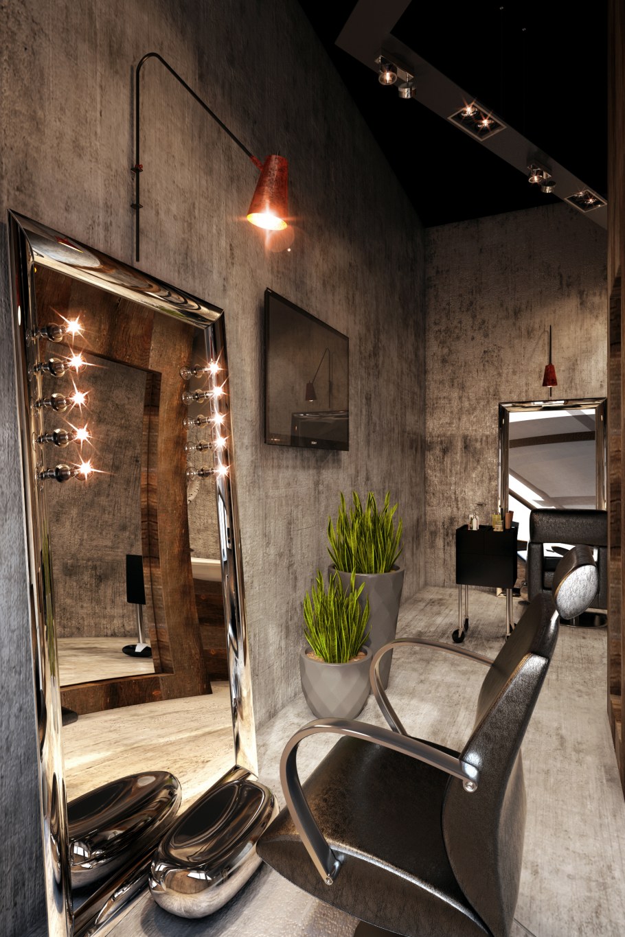 Салоны красоты стиль дерево