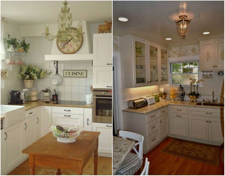 Кухня в стиле Прованс в малогабаритной кухне