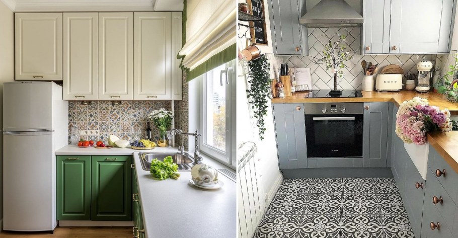 Угловая кухня в стиле Прованс 9м2