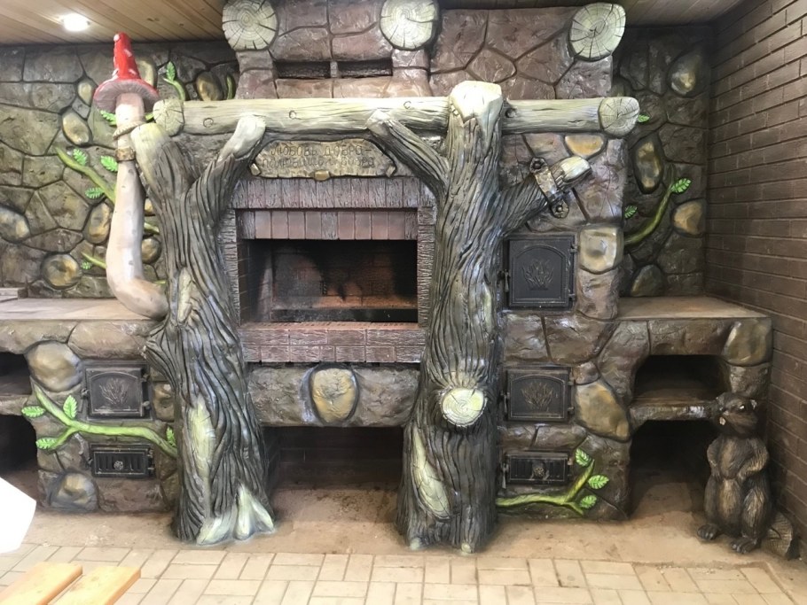 Отделка колонн камнем