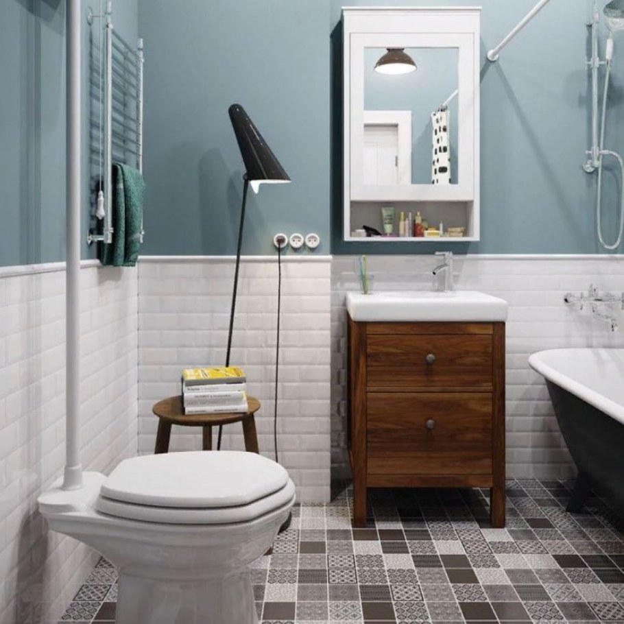 Ванная комната Скандинавский стиль 4м2