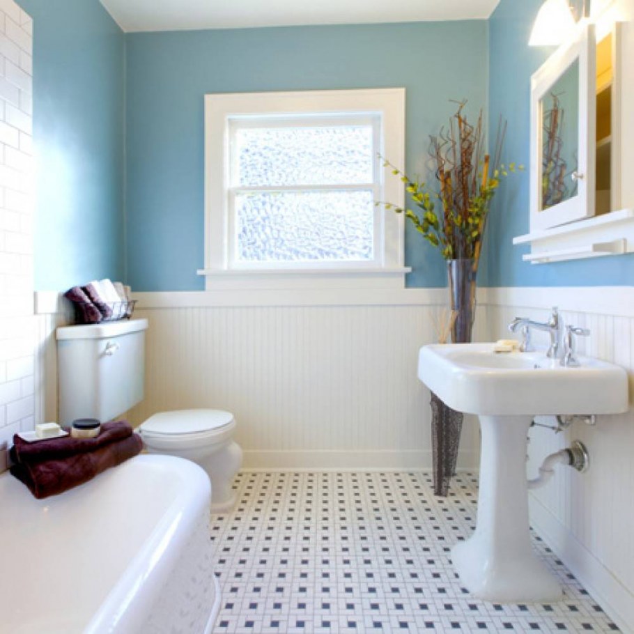 Ванная комната в горчичном цвете