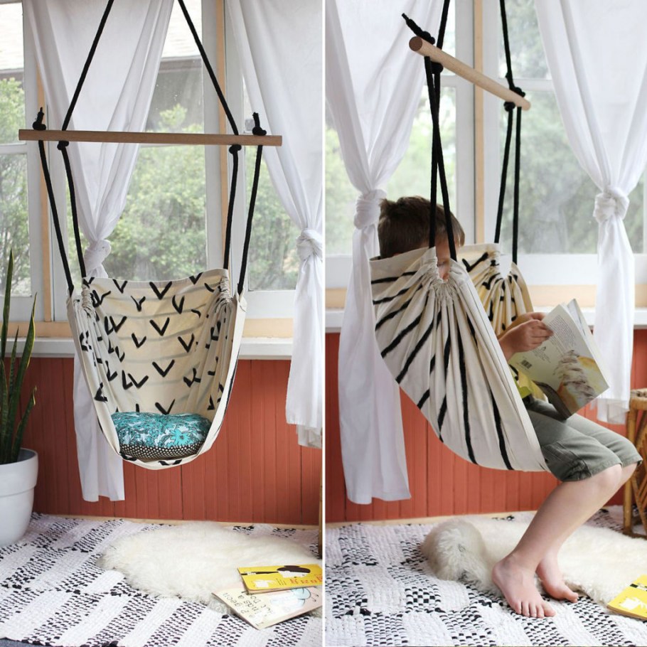Подвесное кресло гамак из ткани