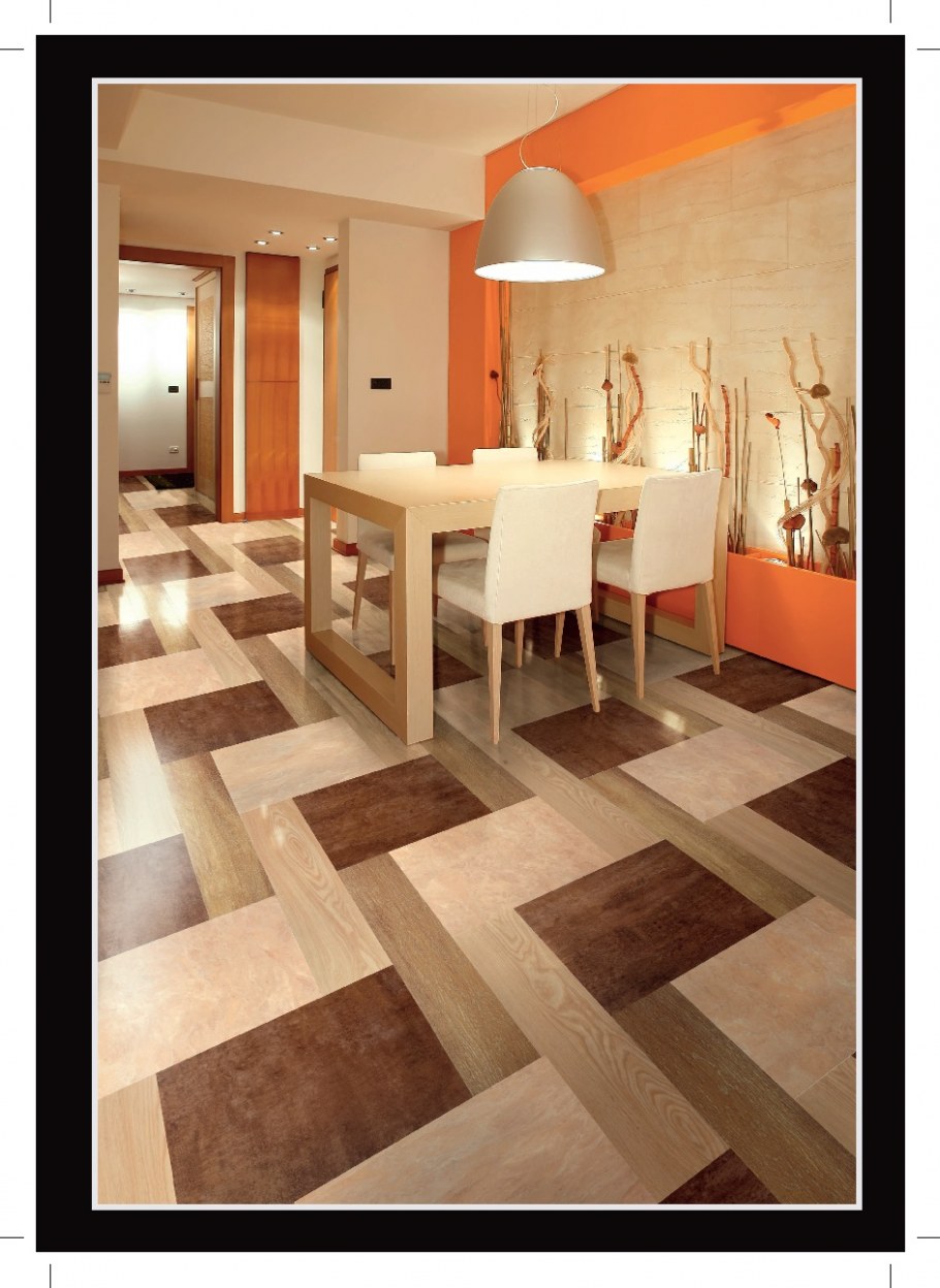 Зонирование пола плиткой