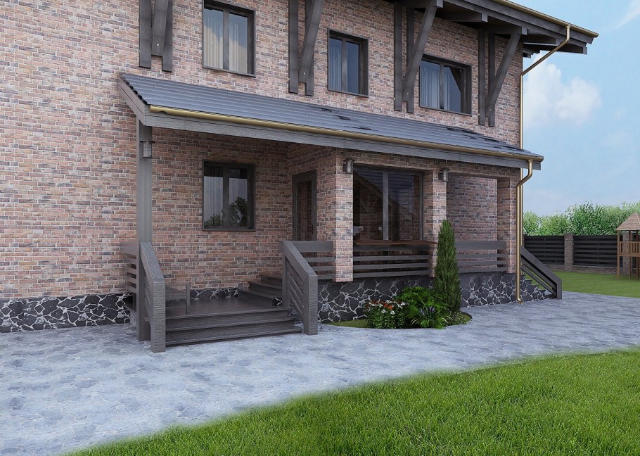 Веранда из кирпича