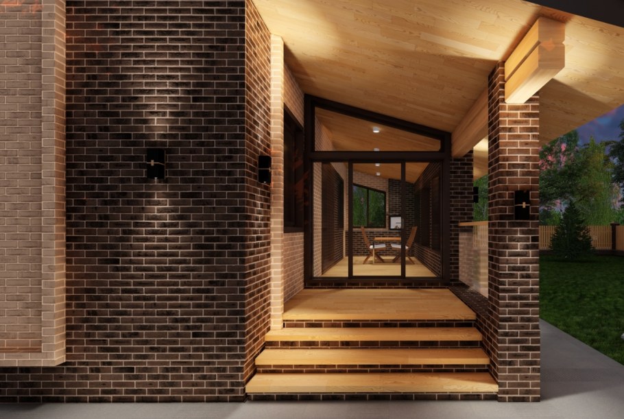 Летние беседки из кирпича