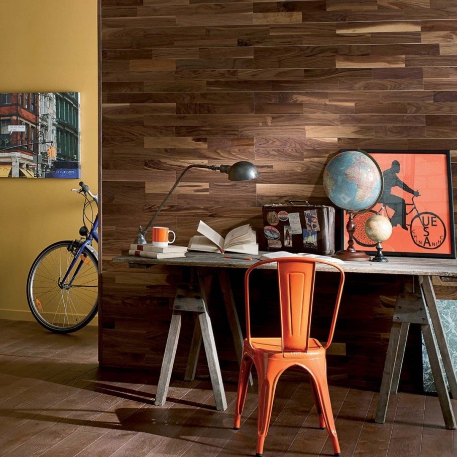 Терракотовый цвет в спальне