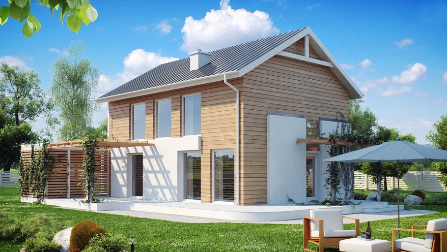 Каменный дом с террасой